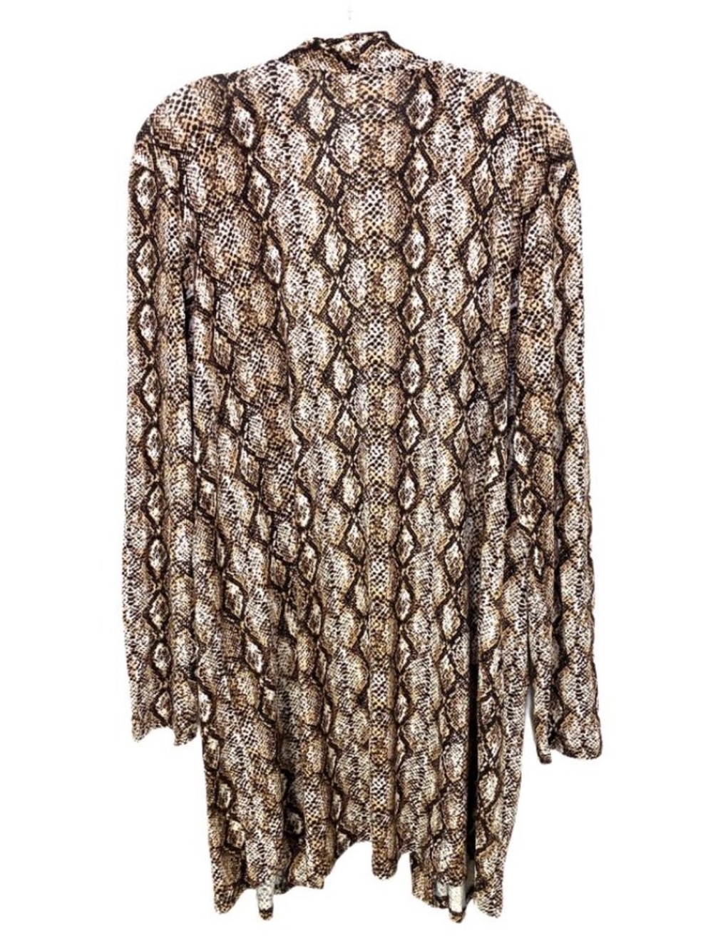 Snakeskin Duster Jersey Knit Cardigan Zenana 1x - Picture 4 of 6
